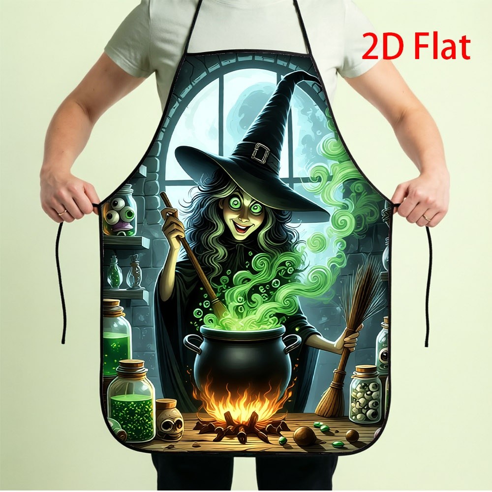 Kitchen Witch Baking - Zabawny fartuch kuchenny z motywem wiedźmy,