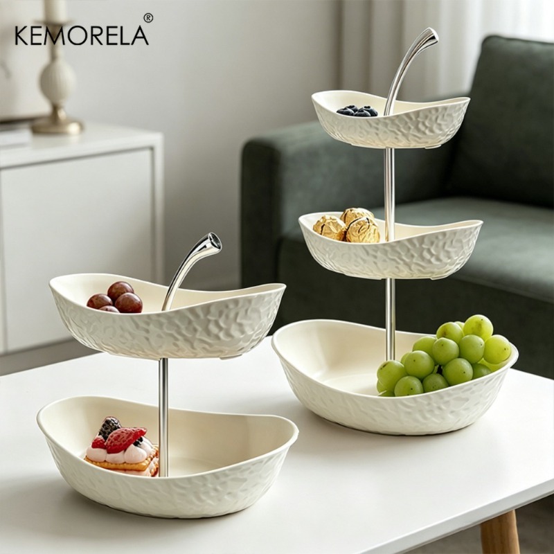 Kitchen Baking Rack - KEMORELA 2/3-poziomowy plastikowy kosz na owoce