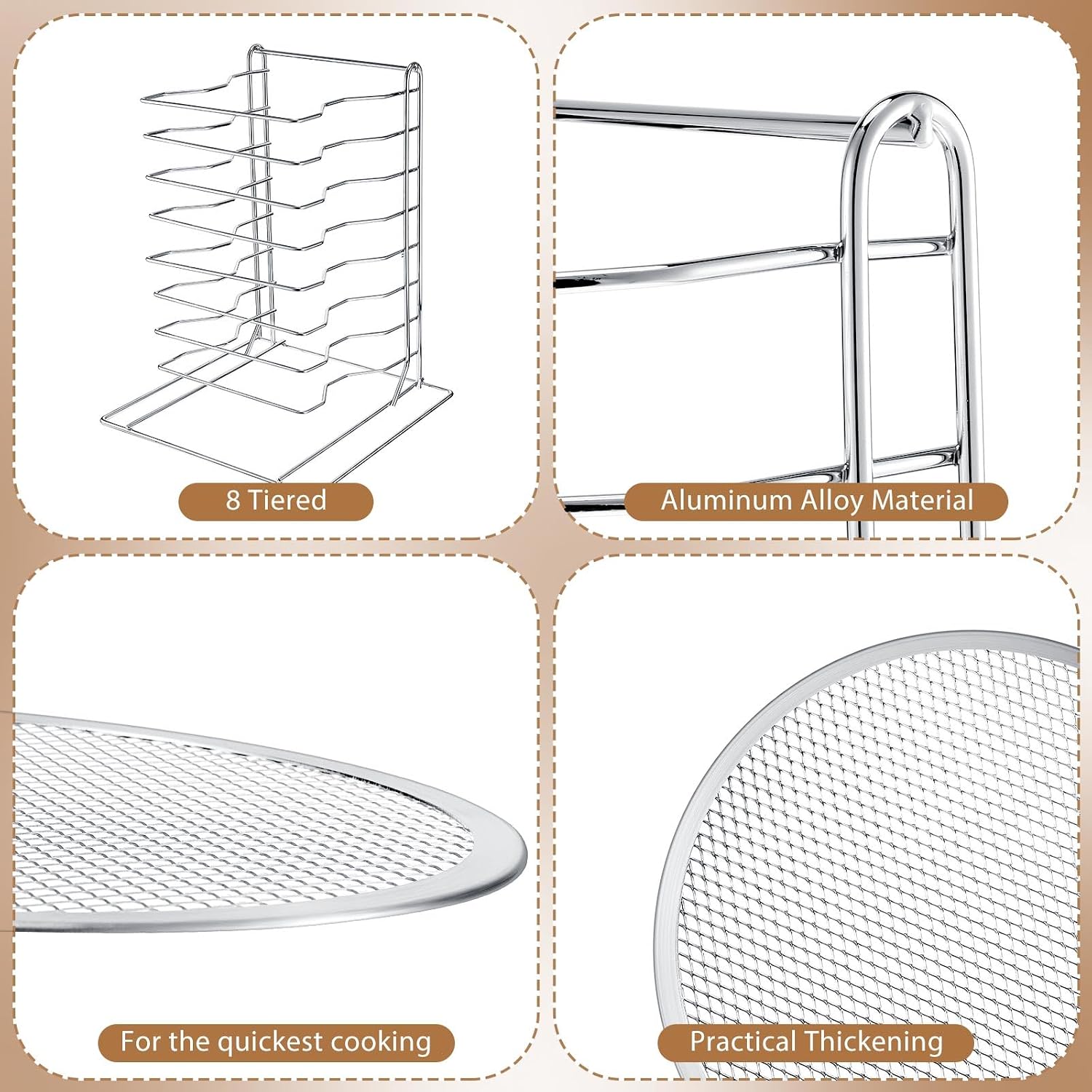 Stojak na pizzę z 8 poziomami  – Kitchen Baking Rack recenzja i cena