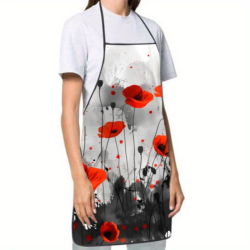 1 szt. Czerwone maki Kwiatowy  – Kitchen Baking Background recenzja i cena